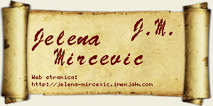 Jelena Mirčević vizit kartica